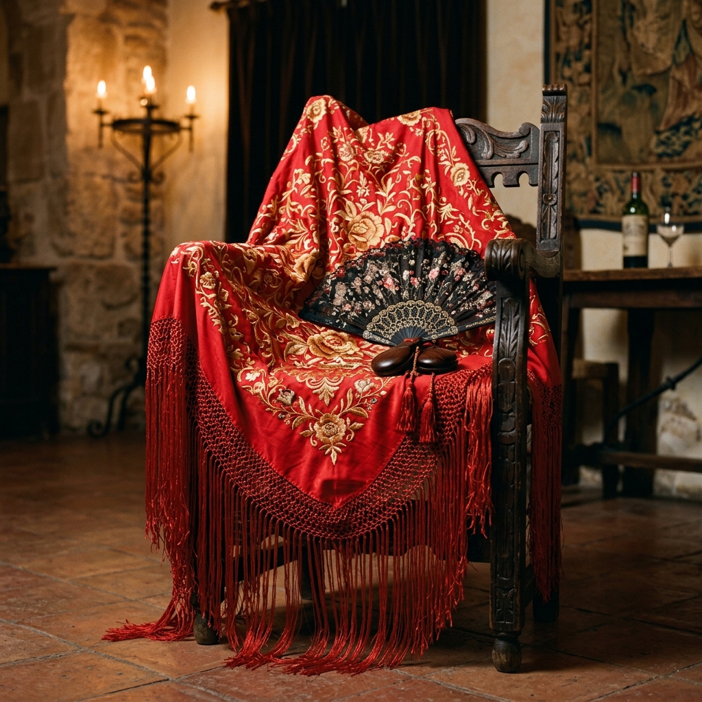 Acessórios tradicionais de flamenco do Gesto y Compás